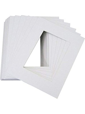 Esranın Dünyası 25 Adet 8 x 10 Beyaz Resim Mat Mat Beyaz Core Schraegschnitt Için 5 x 7 Foto + Arka Taraf + Toz Torbası