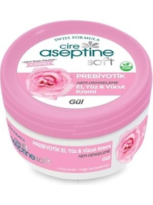 Esranın Dünyası Cire Aseptine Soft Prebiyotik Gül El, Yüz ve Vücut Kremi 30 ml