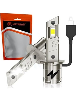 Esranın Dünyası H1 LED Far AMPULÜ%500 Fazla Işık, Mini Soğutma Fanlı, Yüksek Performanslı Araç Aydınlatma Sistemi, Gümüş