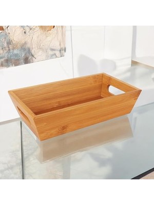 Esranın Dünyası Bambu Ekmek Sepeti 23X13X7CM, Evonox Bambu Ekmeklik, Bambu Ekmek Sunumluk