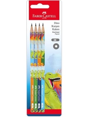 Esranın Dünyası Faber-Castell Dino Kurşun Kalem, 2b, 12'li Paket, Dinozor Desenli