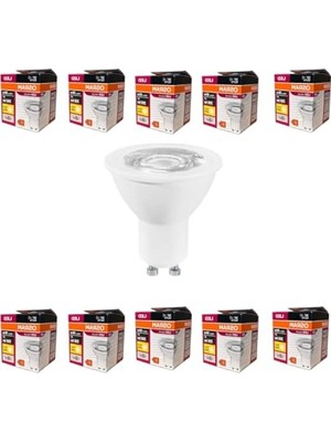 Esranın Dünyası Ekonomik 10'lu GU10 LED Ampul Seti - 4,5W, 350 Lumen, 3000K Sarı Işık