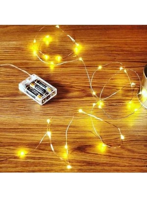 MarkEntegra 5 Metre Gün Işığı Peri Led, Sarı Renkli Dekoratif Aydınlatma Seti