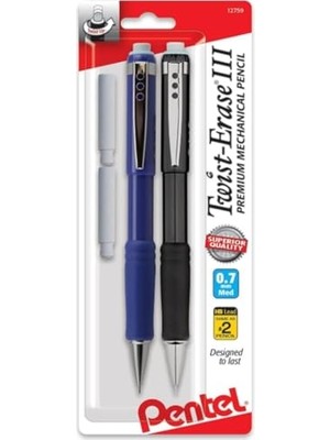 Esranın Dünyası ® Twist-Erase® Iıı Mekanik Kalemler, 0,7 Mm, Çeşitli Varil Renkleri, 2'li Kalem Paketi