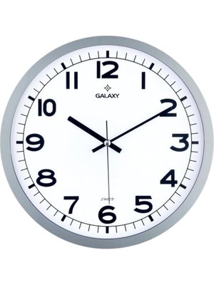 Esranın Dünyası 216-3 Serisi Metal Görünümlü Sessiz Akar Duvar Saati 30 cm