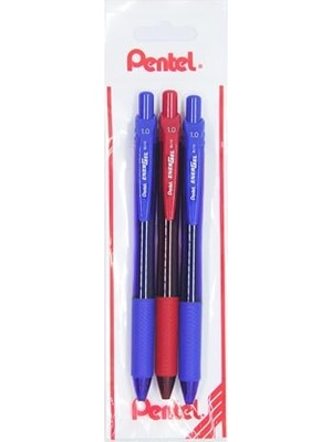 Esranın Dünyası Energel 1.0 mm Likit Roller Kalem 2xmavi/1xkırmızı 3'lü Set