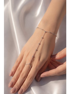 Solenya Pirinç Gümüş Renk Dorika Model Kadın Şahmeran