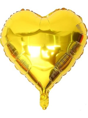 MarkEntegra Altın Renk Kalp Folyo Balon, 18 Inç