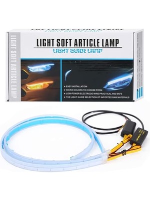 Esranın Dünyası Araba LED Işık Şeridi, Premium 60CM Esnek Şerit, Yüksek Parlaklık, Dinamik Aydınlatma Efekti, Gündüz ve Gece Kullanım Için Ideal, Su Geçirmez Tasarım, Tüm Araç Modellerine Uygun