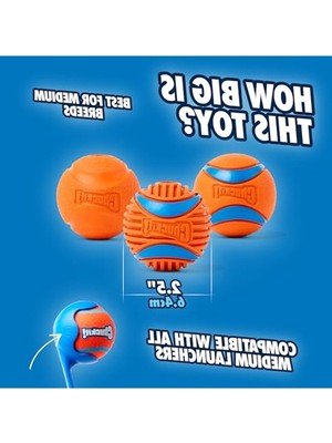 MarkEntegra 3'lü Köpek Oyun Topu Seti, Ultra ve Rugged Toplarla Eğlence