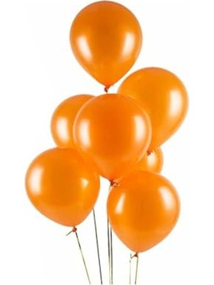MarkEntegra Metalik Turuncu 30 cm Balon, 10'lu Paket