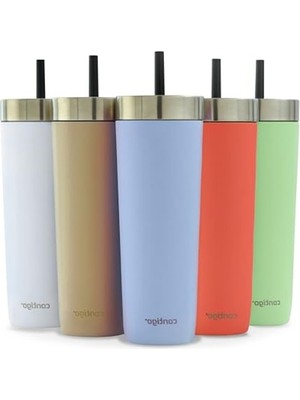 MarkEntegra Yalıtımlı Su Şişesi, Pipetli ve Mavi Renkli 720 ml