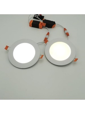 MarkEntegra 6W Gömme Montaj LED Spot Tavan Lambası, Beyaz Işık, 2 Adet Paket