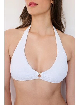 The White Company Halka Detaylı Boyundan Bağlamalı Kadın Bikini Üstü