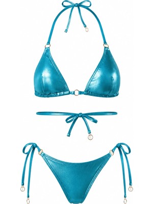 D Lingerie Bleu Parlak Bikini Takımı- DM1819