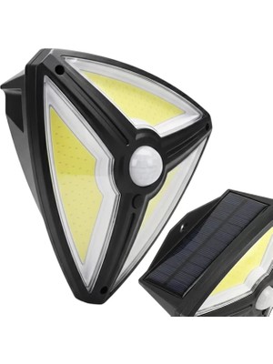 Powermaster MX-1219B 150 Cob Ledli Sensörlü 3 Modlu Solar Duvar Lambası