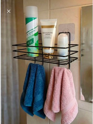 Statika Home Askılı Banyo Rafı Geniş , Duş Şampuanlık , Duşakabin Havlu Askısı , Duvar Düzenleyici Organizer
