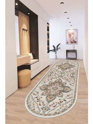 Thalia Home Kaymaz Tabanlı Yıkanabilir Baskılı Mutfak Halısı Halı Yolluk
