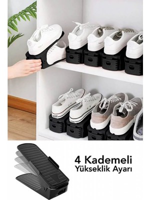 Piev Ayarlanabilir Ayakkabı Rampası Dolap Içi Düzenleyici Organizer 12 Li