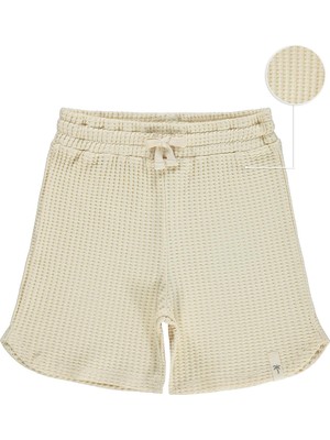 Civil Boys Basic Waffle 6-9 Yaş Şort - Kahverengi