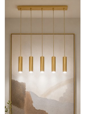 Spotlike 5li Sıralı Modern Spot Avize (Beyaz Işık)