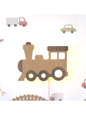 Meta Design Tren Temalı Duvar Aplik Mdf