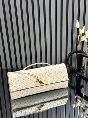 Pazarvia Shop Hasır Deri Clutch Çanta