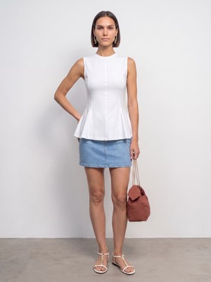 Dilvin 32960 %100 Pamuk Kolsuz Top-Beyaz