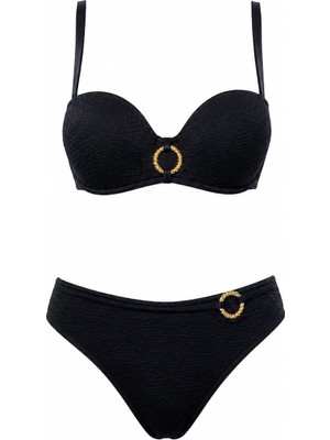 D Lingerie Noire Straplez, Kaplı Bikini Takım- DM1993