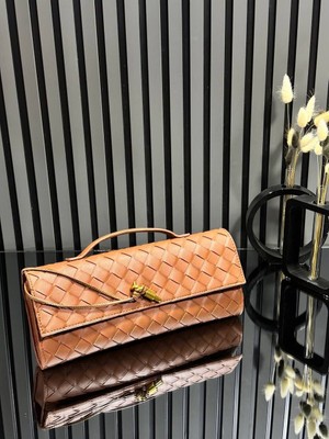 Pazarvia Shop Hasır Deri Clutch Çanta
