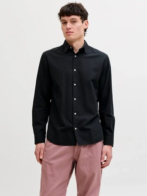 Jack & Jones Erkek Uzun Kollu Siyah Gömlek - 12288595