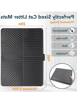 Get Store Büyük Boy Kedi Kumu Mat, 31 Inç x 24 Inç Su Geçirmez