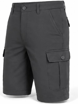 Serseri Jeans Erkek Likralı Kargo Şort Rahat Kalıp Çok Cepli Premium Günlük Casual Yazlık Şort