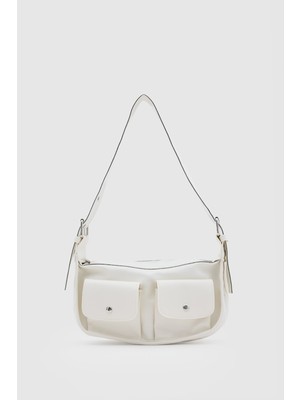 Shule Bags Diana Vintage Baget Çanta Krem