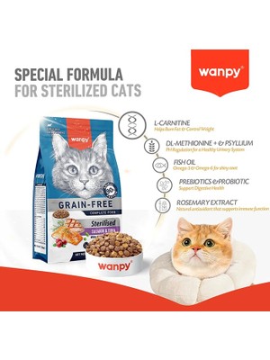 Get Store Kısırlaştırılmış Kedi Maması - Tahılsız Somon&tuna, 1.5 kg
