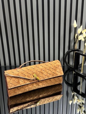 Pazarvia Shop Hasır Deri Clutch Çanta
