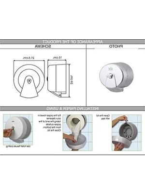Get Store Metal Tuvalet Kağıdı Dispenser, Içten Çekmeli Tasarım