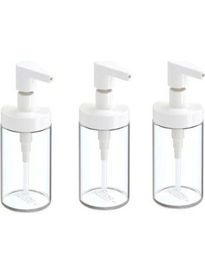 Get Store 3'lü Cam Sabunluk Seti, Beyaz, 15 cm