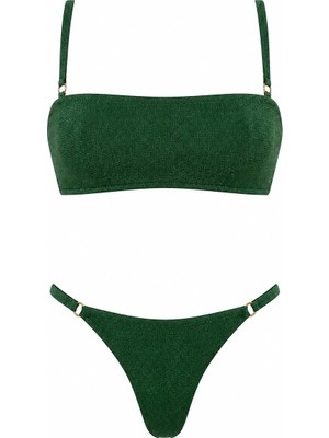 D Lingerie Kaki Straplez Bikini Takımı- DM11096