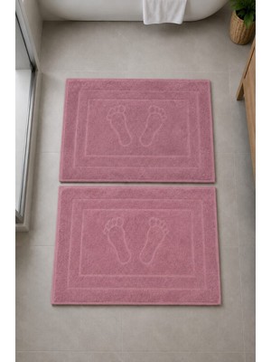 Mela Home 2'li Ayak Havlusu-Ayak Paspası 50*70 cm 2 Adet - Banyo - Misafir -Çeyizlik %100 Pamuk