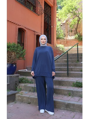 Nisum Moda Ip Büzgülü Modal Pantolonlu Takım