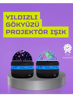 Marsilyan Usb’li Yıldız Projektör Lamba – Döner Galaxy Işık Şovu, Çocuk ve Yetişkin Uyku Lambası