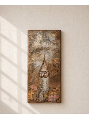 Debreli Ahşap Masif Ahşap "galata Kulesi" Tablo
