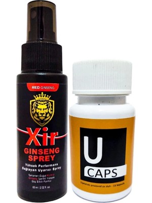 Bezos U Caps Xir 3xeffect Spray 60 ml Erkeğe Özel Karışım Sprey - 1  Adet U Caps Erkeklere Özel 15LI Kapsül