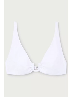 The White Company Balenli Balkon Kadın Bikini Üstü