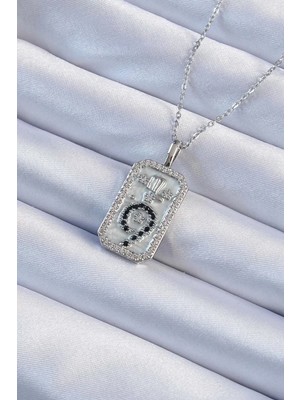 Aydogan's Ayd 316L Çelik Zincir Gümüş Renk Zirkon Taşlı Minimal Papatya Figürlü Tarot Kolye - TJ-BKO92