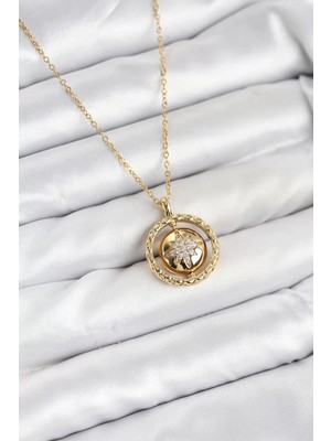 Aydogan's Ayd 316L Çelik Zincir Gold Renk Kutup Yıldızı Model Kadın Kolye - TJ-BKO10614