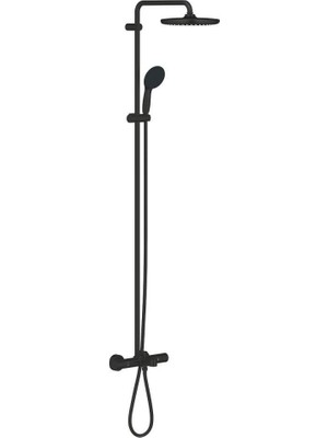 Grohe Tempesta System 250 Duvara Monte Termostatik Bataryalı Duş Sistemi Mat Siyah - 266722431