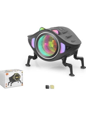 Aydogan's Ayd Bluetooth Masaüstü Hoparlör Robot Tasarimli Fm Rgb CC2A