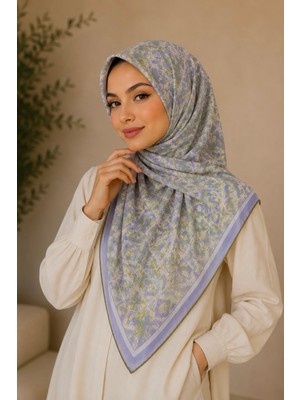 İmaj Butik Lila Pamuklu Soft Eşarp
